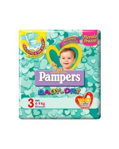 Farbene.shop | PAMPERS BABY DRY DOWNCOUNT MIDI 20 PEZZI