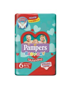 Farbene.shop | PAMPERS BABY DRY MUTANDINO SM TAGLIA 6 EXTRALARGE SMALL PACK 14 PEZZI